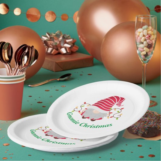 Assiettes en papier Noël Gnomie (Multi)