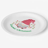 Assiettes en papier Noël Gnomie (Angle)