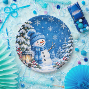 Assiettes en papier Noël Pays des merveilles d'hiv