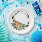 Assiettes en papier Orange Main Squeeze (Fête)