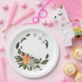 Assiettes en papier Orange Main Squeeze (Fête)