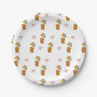 Assiettes en papier Ourson Mignon