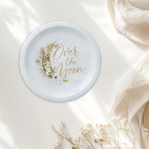 Assiettes en papier Over the Moon Boho Gold Dust &