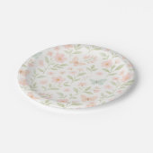 Assiettes en papier papillon floral printemps – pa (Angle)