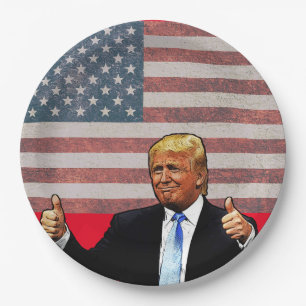 ASSIETTES EN PAPIER PARTI PATRIOTIQUE DE DONALD TR