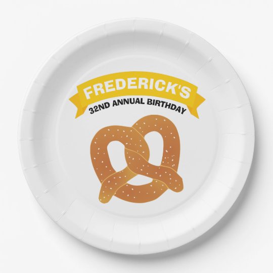 Assiettes En Papier Partie de bretzel mou