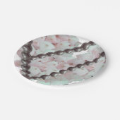 Assiettes en papier Perles et Fleurs (Angle)