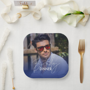 Assiettes en papier personnalisées avec dégradé de