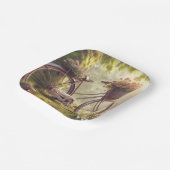 Assiettes en papier personnalisées avec vélo parmi (Angulaire)