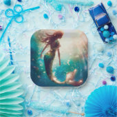 Assiettes en papier personnalisées thème sirène (Fête)