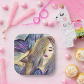 Assiettes en papier personnalisées thème sirène (Fête)