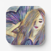 Assiettes en papier personnalisées thème sirène (Recto)