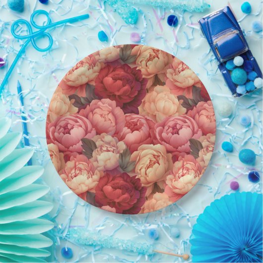 Assiettes en papier Pivoine (Fête)