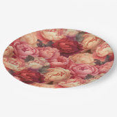 Assiettes en papier Pivoine (Angle)