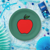 Assiettes en papier Pomme Rouge (Fête)