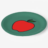 Assiettes en papier Pomme Rouge (Angle)