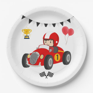 Assiettes en papier pour 1er anniversaire de voitu