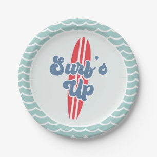 Assiettes en papier pour anniversaire à la plage S
