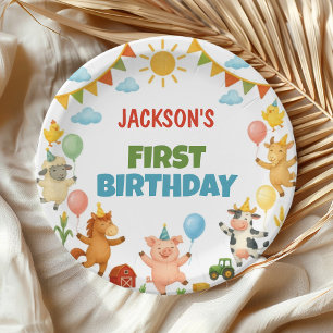 Assiettes en Papier pour Anniversaire Animaux de l