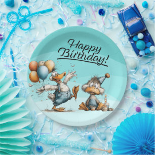 Assiettes en papier pour anniversaire de dessin an