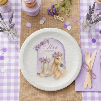 Assiettes en papier pour anniversaire de filles av