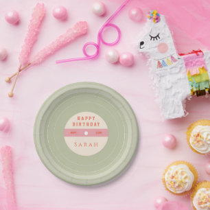Assiettes en papier pour anniversaire en vinyle pa