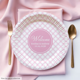 Assiettes en papier pour anniversaire enfant plaid