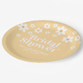 Assiettes en papier pour Baby Shower Bohème Jaune (Angle)