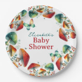 Assiettes en papier pour Baby Shower Champignons d (Devant)