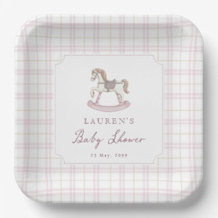 Assiettes en Papier pour Baby Shower Cheval à Basc