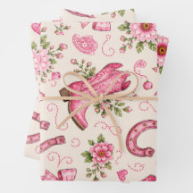 Assiettes en papier pour Baby Shower Cowgirl Rose