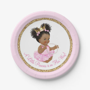 Assiettes en papier pour Baby Shower de Princesse 