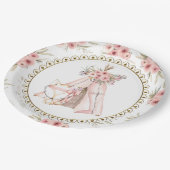 Assiettes en papier pour Baby Shower Fox TeePee Tr (Angle)