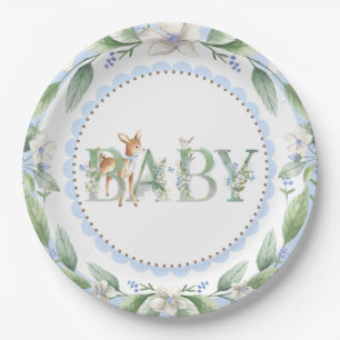 Assiettes en papier pour Baby Shower garçon thème 