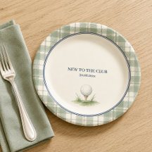 Assiettes en papier pour Baby Shower Golf, Nouveau