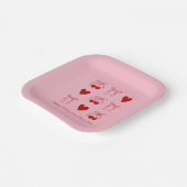 Assiettes en papier pour Baby Shower thème Cerise (Angulaire)