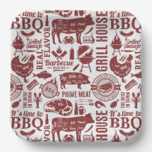 Assiettes en papier pour barbecue, Décoration de f