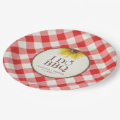 Assiettes en papier pour barbecue tournesol et gin (Angle)