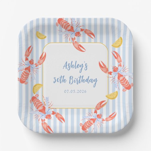 Assiettes en papier pour cuisson de fruits de mer (Recto)