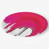 Assiettes en papier pour dîner Rose rouge ciel bla (Angle)