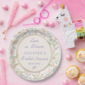 Assiettes en papier pour douche de mariage floral  (Fête)