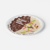 Assiettes en papier pour échange de biscuits de fê (Angle)