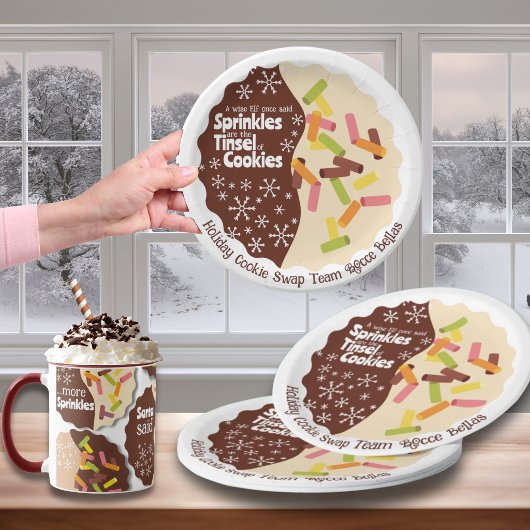 Assiettes en papier pour échange de biscuits de fê
