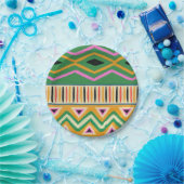 Assiettes en papier pour fête avec impression afri (Fête)