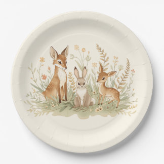 Assiettes en papier pour fête champêtre vintage