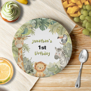 Assiettes en papier pour fête d'anniversaire sur l