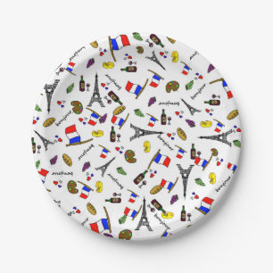 Assiettes en papier pour fête de dessin animé fran