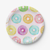 Assiettes en papier pour fête de donuts (Devant)