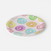 Assiettes en papier pour fête de donuts (Angle)