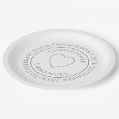 Assiettes en papier pour fête de fiançailles (Angle)